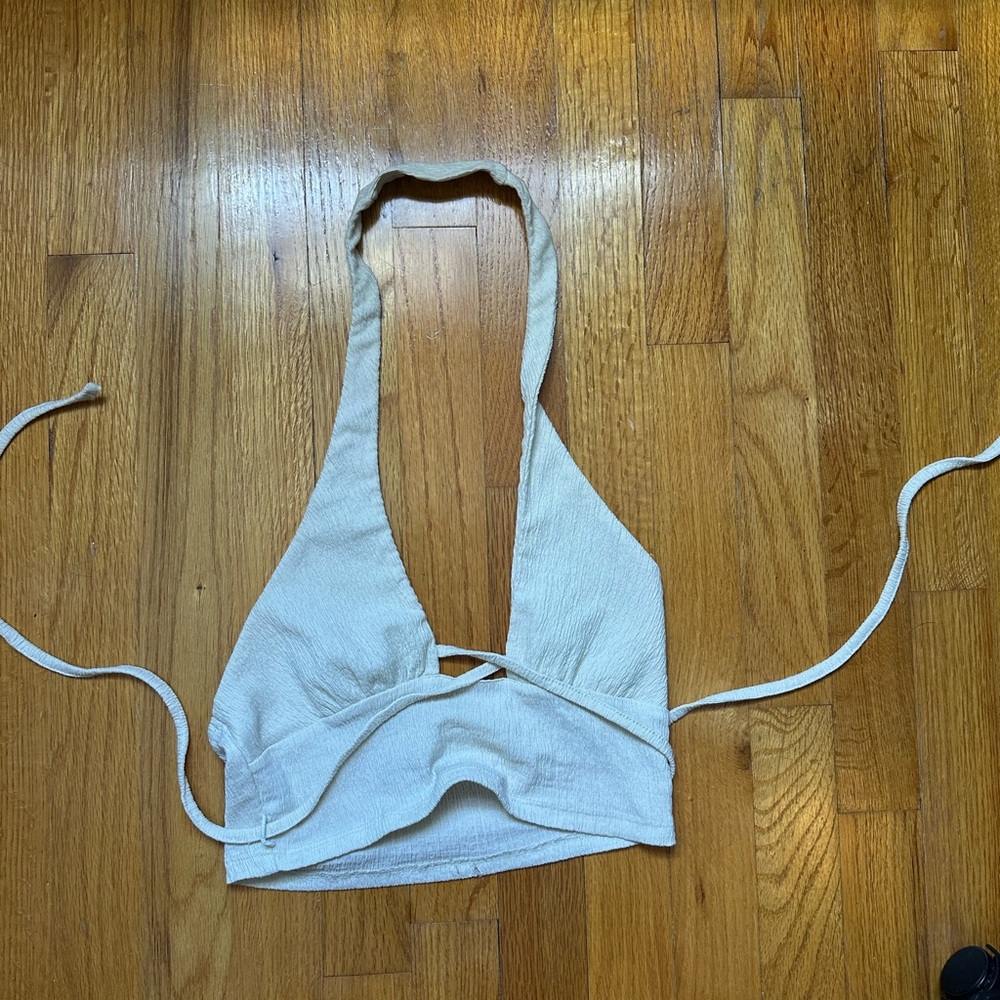 Women's Cream Halter Bralette